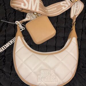 Steve Madden Beige Quilted Women's Bag